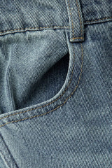 High Waist Side Pocket Straight Leg Jeans