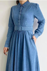 Belted Tiered Denim