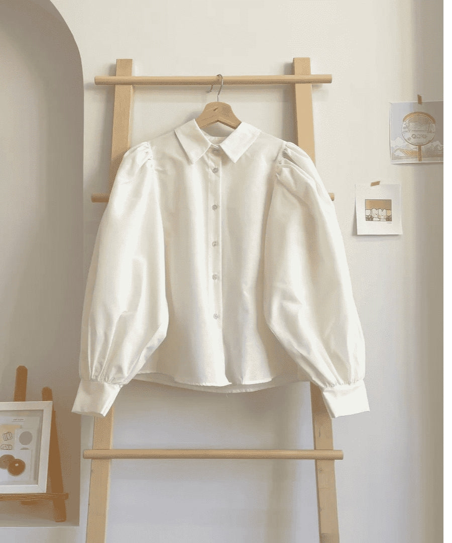Puff Sleeve White Shirt