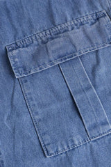 Flap Pocket Straight Leg Cargo Jeans