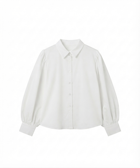 Puff Sleeve White Shirt
