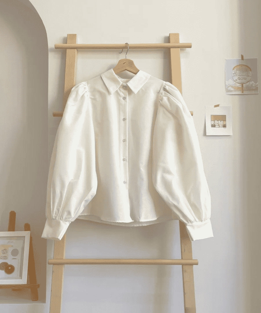 Puff Sleeve White Shirt