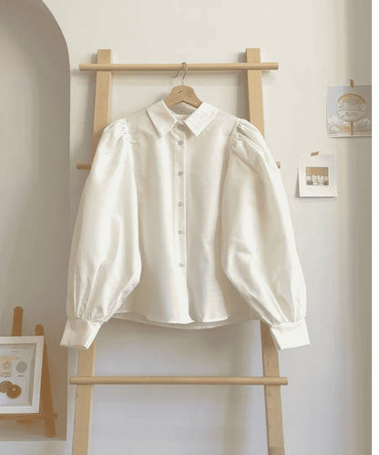 Puff Sleeve White Shirt