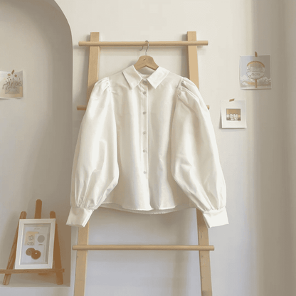 Puff Sleeve White Shirt