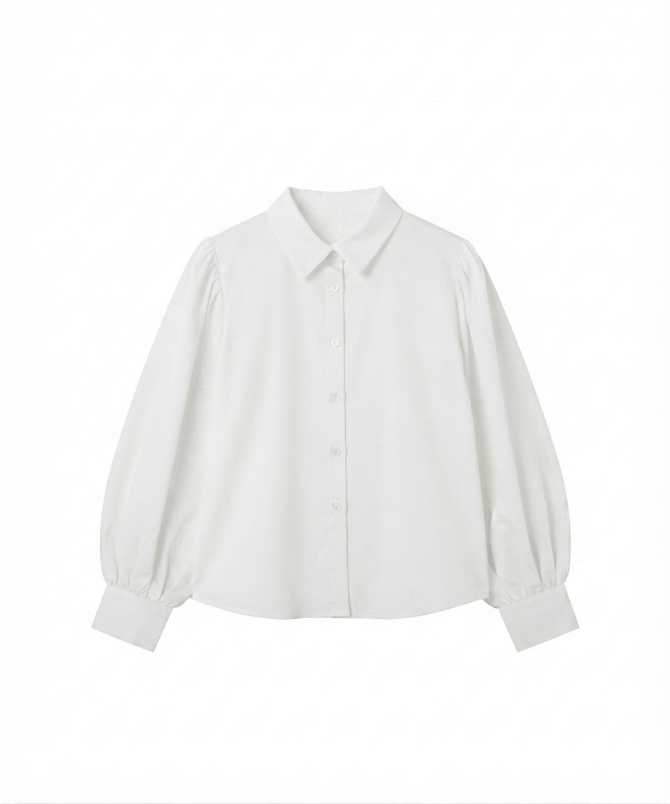 Puff Sleeve White Shirt