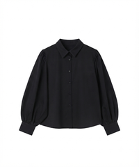 Puff Sleeve Black Shirt