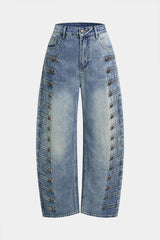 Metallic Decore High waisted Jean